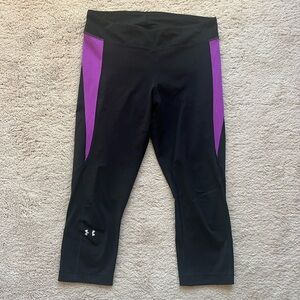 Under Armour Black and Purple Leggings
